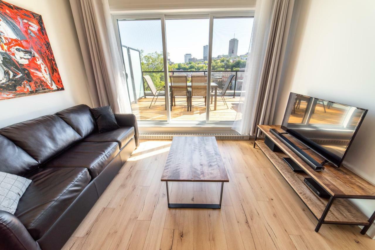 퀘벡 Aux Havres Urbains - Le Penthouse Du Kameleon 아파트 외부 사진